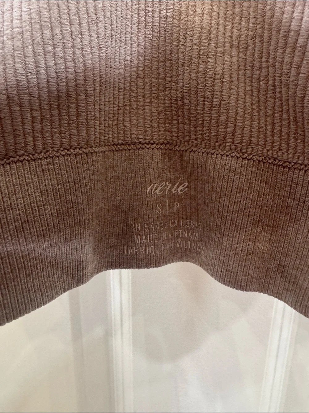 aerie Ribbed Scoop Bralette - Light Taupe